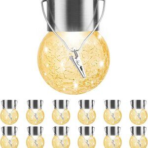 Solar Outdoor Lights Decorative 12 Pack, Hanging Solar Garden Lights Waterproof,